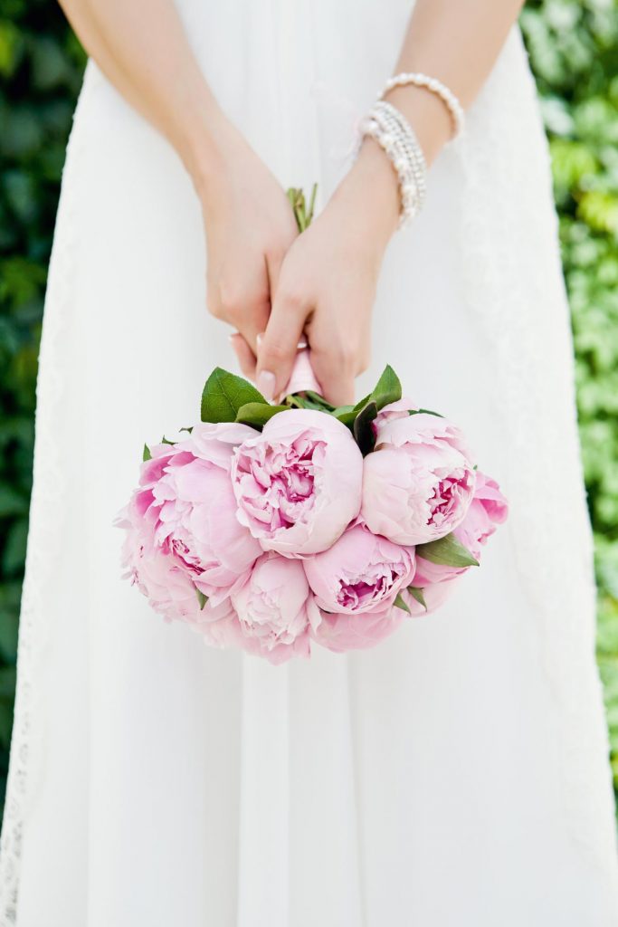 Pink peonies bouquet