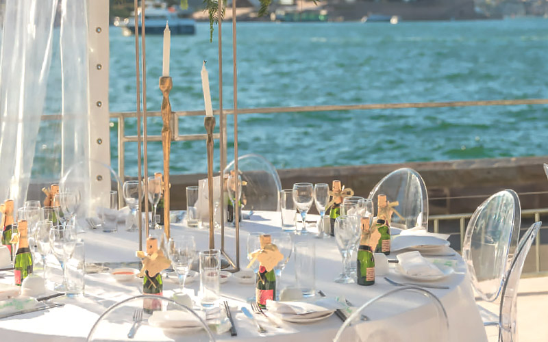 Wedding table with a view on Opera House