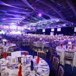 tables at a fundraising event