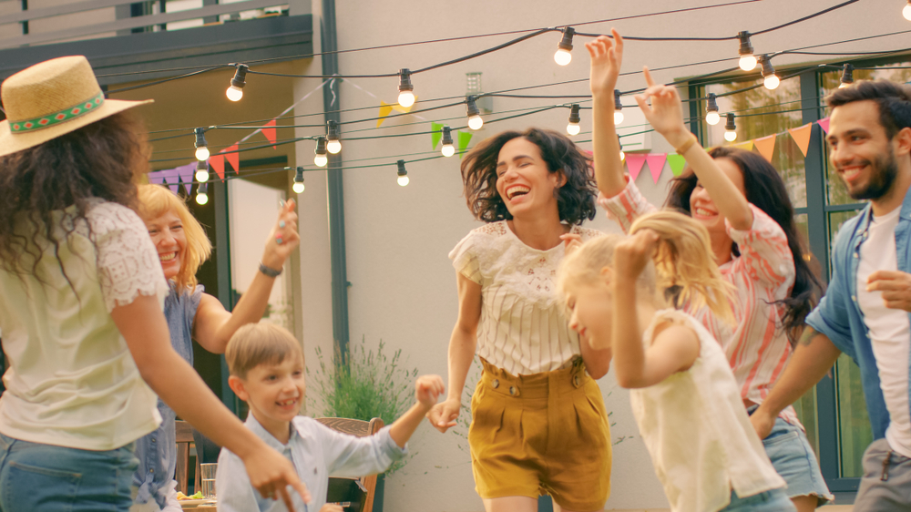 Family Partying Together.