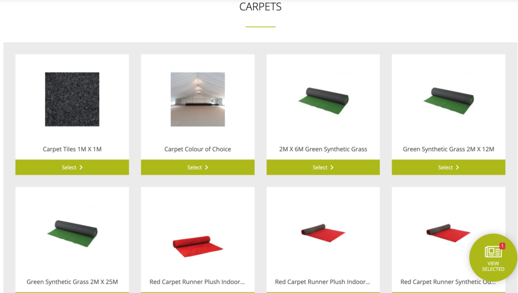 Carpets for hire in our catalogue 