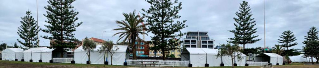 City to Surf Marquee Set Up