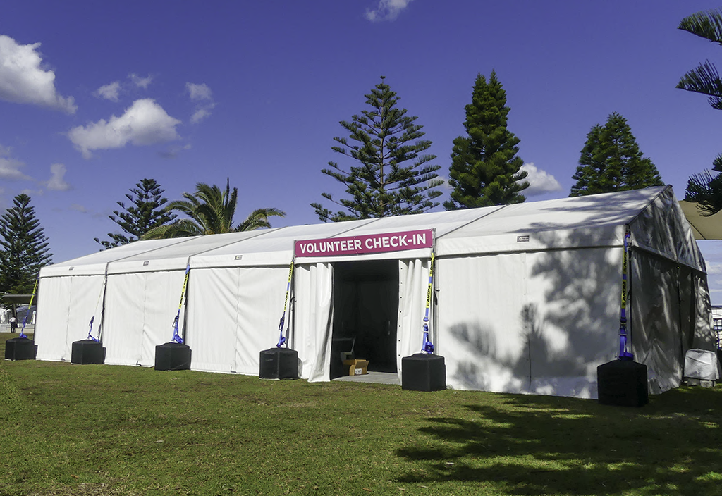 Marquee set up City to surf