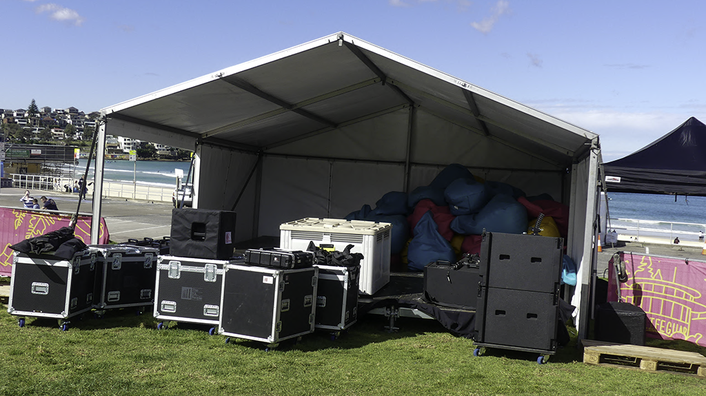 stage set up for city to surf