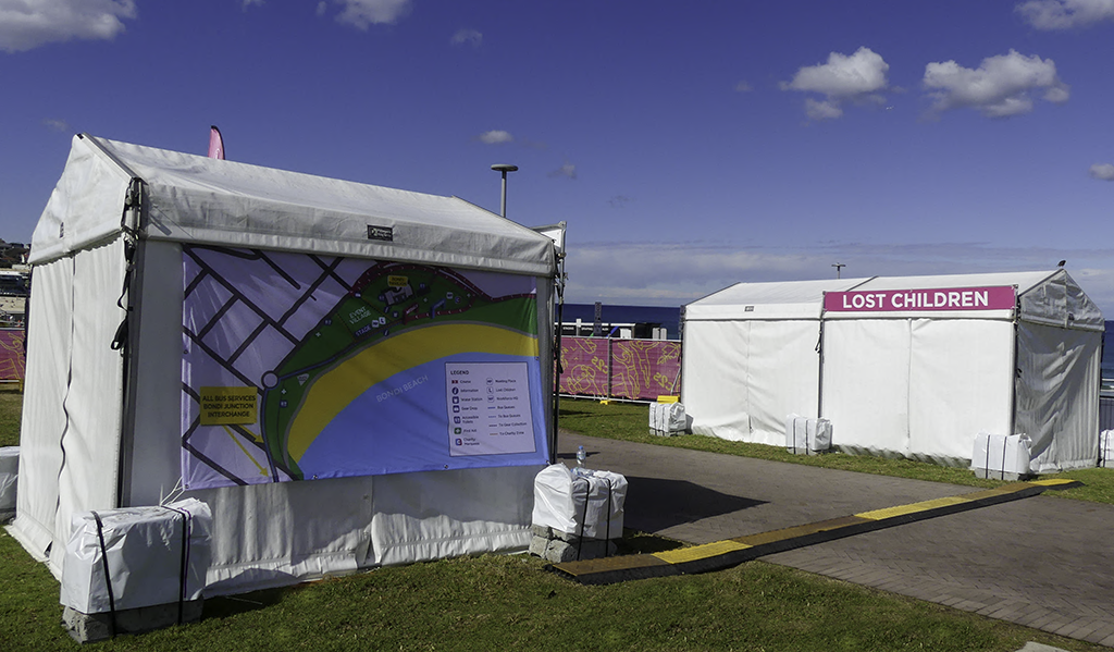 City To Surf Marquee set up