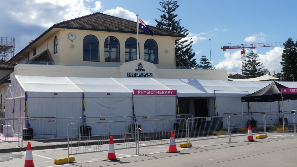 Festival hire maerquees set up at city 2 surf